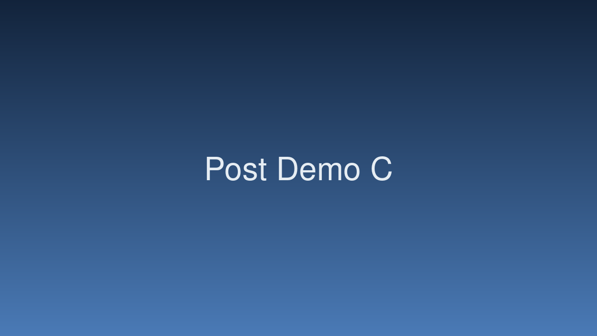 Post Demo C · El antepenúltimo post